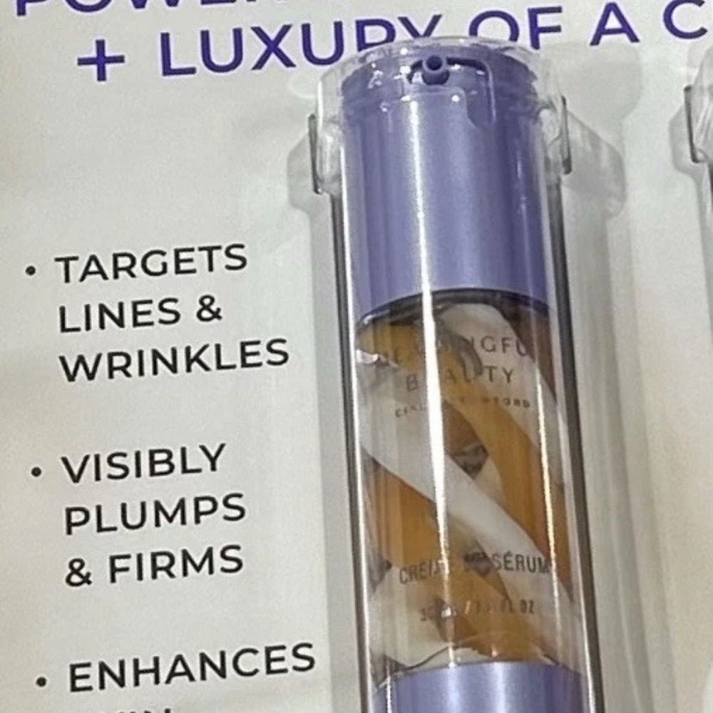 NEW MEANINGFUL BEAUTY CINDY CRAWFORD 2 in 1 Crème De Serum 1oz - Picture 3 of 8
